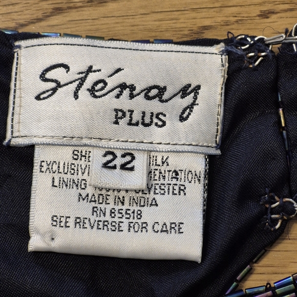 Sténay Beaded Sequin Keyhole Back Silk Dress - Picture 10 of 14